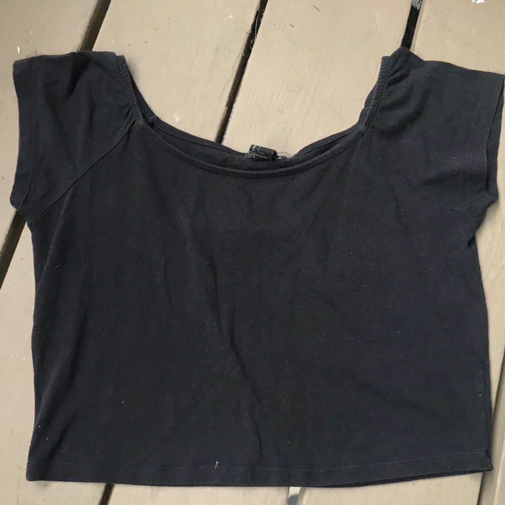 forever 21 black crop top